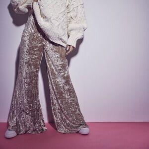 Free People Velvet Wide Leg